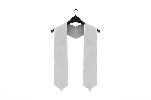 Blank Two Side Embroidered Graduation Stole for Mock up.