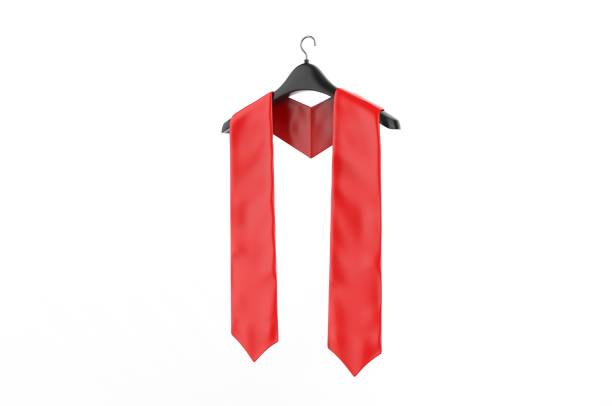 istock Blank Two Side Embroidered Graduation Stole for Mock up, 3d render illustration. 1199469407