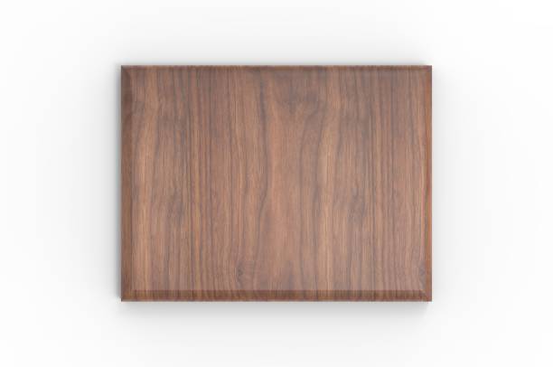 istock Blank Wood Plaque Template And Mock up. 3d render illustration. 1199470817