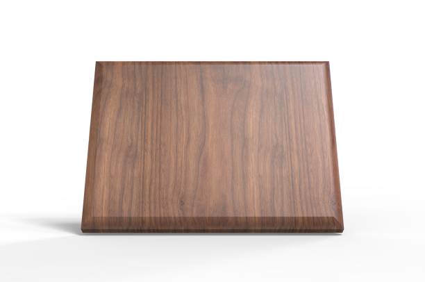 istock Blank Wood Plaque Template And Mock up. 3d render illustration. 1199470915