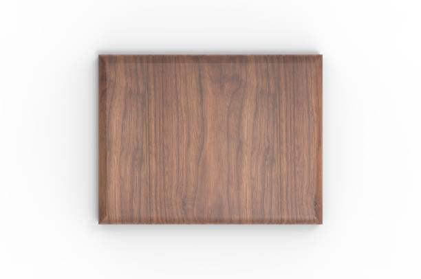 istock Blank Wood Plaque Template And Mock up. 3d render illustration. 1199471035