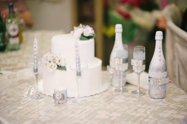istock Festive wedding table setting.Table decoration on the wedding day 1199472871