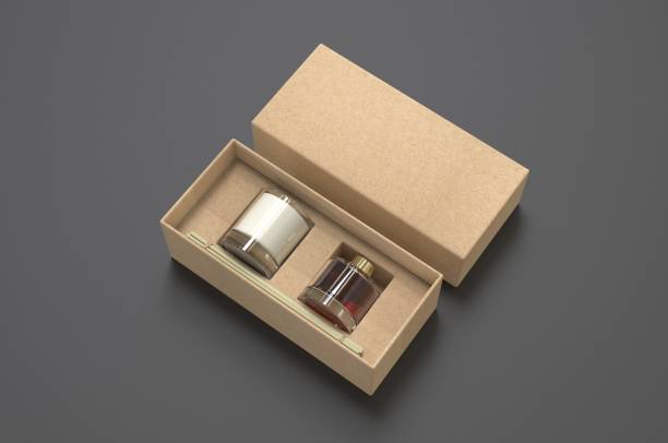 istock Blank Reed Diffuser Gift Set Boxed Aroma Rattan Stick Fragrance Scent Perfume For Template. 3d render illustration. 1199473682