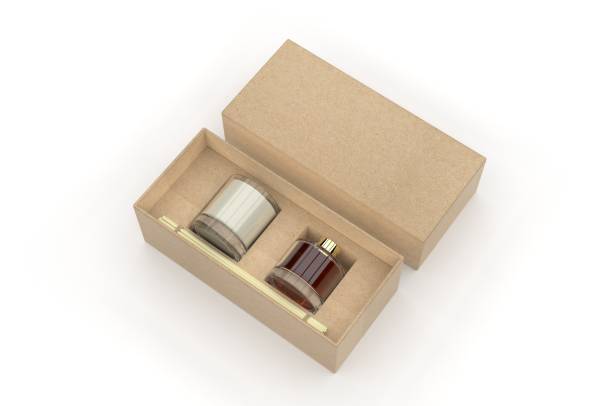 istock Blank Reed Diffuser Gift Set Boxed Aroma Rattan Stick Fragrance Scent Perfume For Template. 3d render illustration. 1199473725