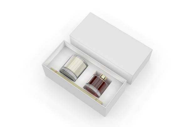 istock Blank Reed Diffuser Gift Set Boxed Aroma Rattan Stick Fragrance Scent Perfume For Template. 3d render illustration. 1199473730