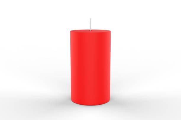 istock Blank Pillar Scented & Colorful Candle For Branding, 3d render illustration 1199474244