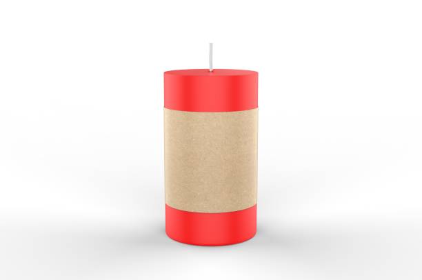 istock Blank Pillar Scented & Colorful Candle For Branding, 3d render illustration 1199474271
