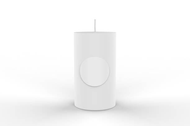istock Blank Pillar Scented & Colorful Candle For Branding, 3d render illustration 1199474286