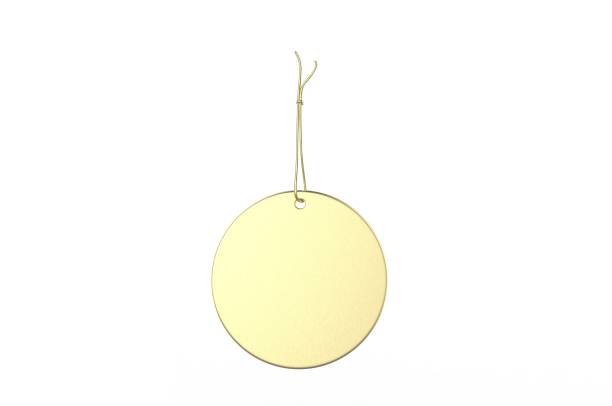 istock Blank Christmas flat round Ornament template, 3d render illustration. 1199475250