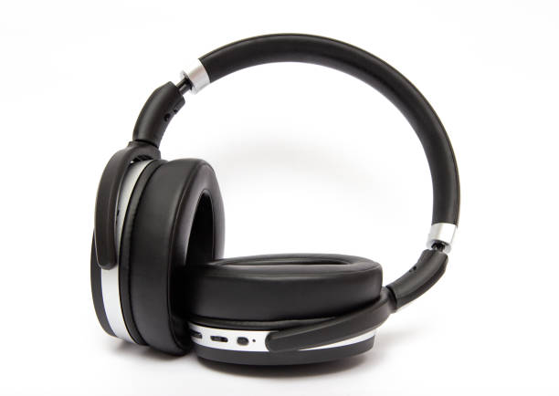 istock Wireless headphones isolated on a white background. 1199475315
