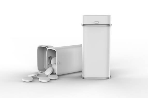 istock Blank mint tin container for branding and design. 3d render illustration. 1199475743