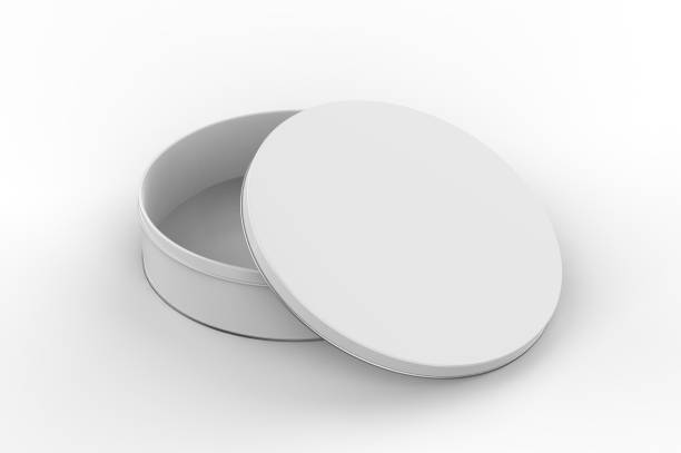istock Blank round tin container for branding and design. 3d render illustration. 1199476104