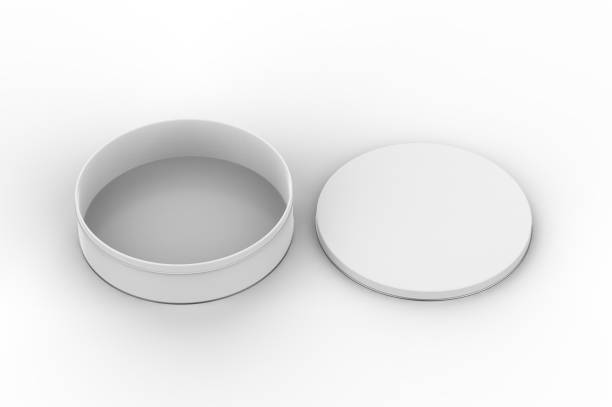 istock Blank round tin container for branding and design. 3d render illustration. 1199476155