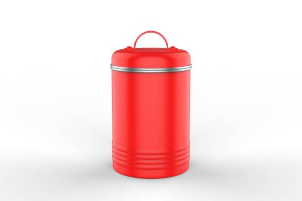 Vintage blank tin container for branding and design.