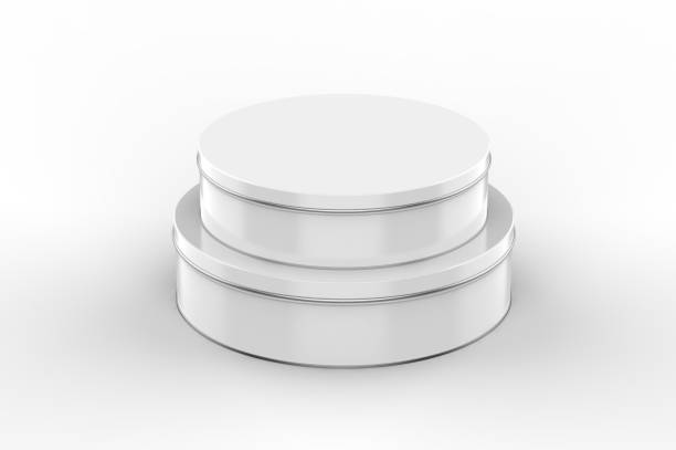 istock Blank round tin container for branding and design. 3d render illustration. 1199476175