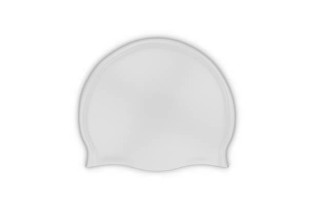 Blank swim cap for branding and mock up, 3d render illustration.