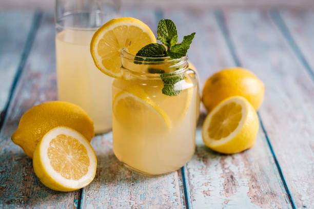 istock Glass with natural lemon juice 1199487347