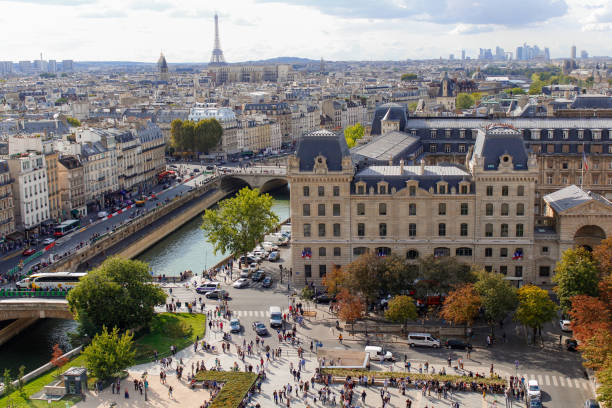 istock Paris view from the Notre Dame cathedral. 1199487373