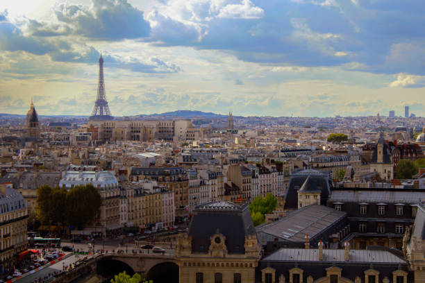 París view from the Notre Dame cathedral.
