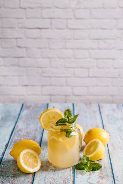 istock Glass with natural lemon juice 1199488306