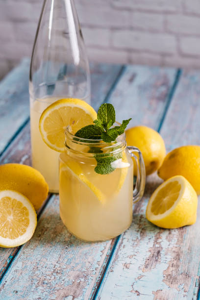 istock Glass with natural lemon juice 1199488379