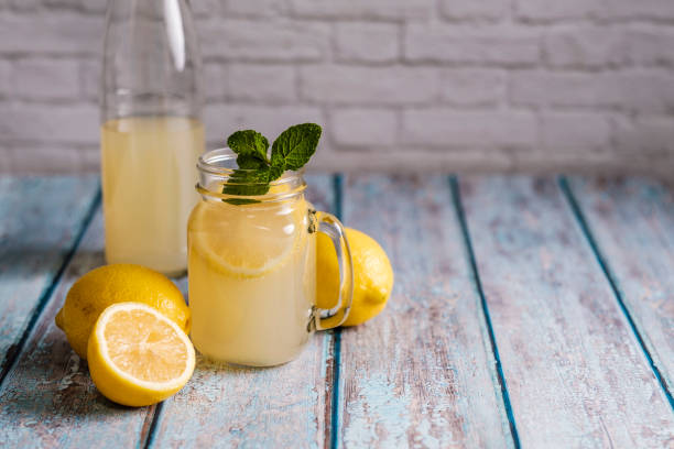 istock Glass with natural lemon juice 1199488482