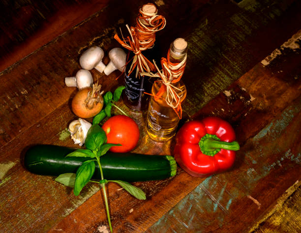 istock Date balsamic and orange oil along with various fresh ingredients. 1199489082
