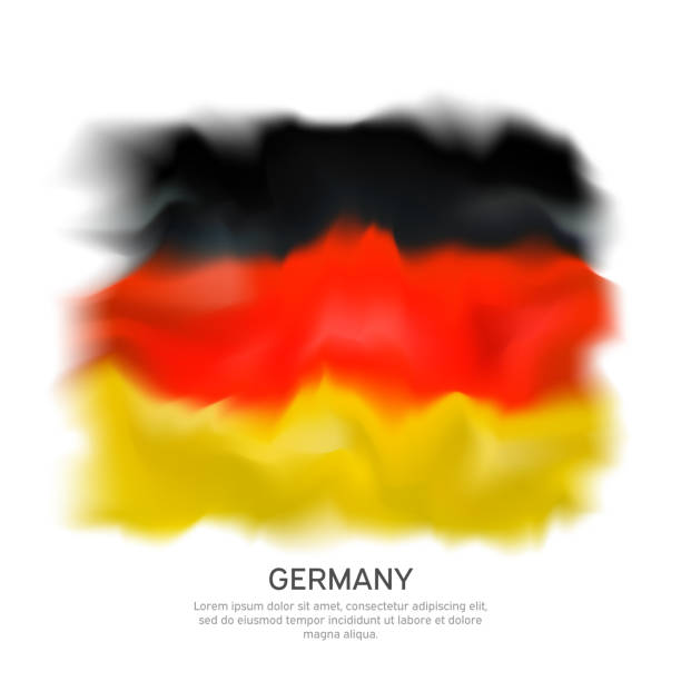 istock Abstract flag of germany isolated on white background for celebration design. German patriotic vector, template. Graphic abstract background. Watercolor drawing. Germany flag banner design 1199491683