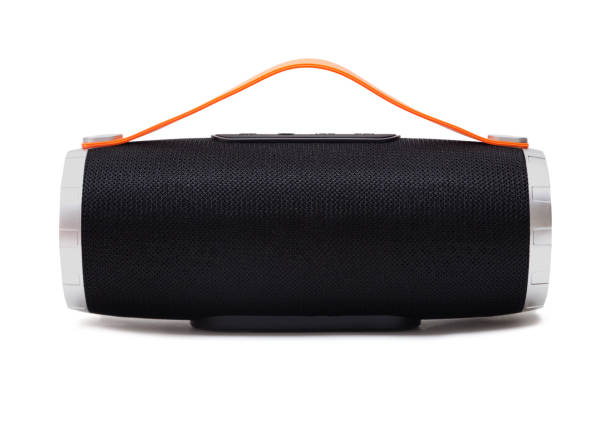 istock Portable Bluetooth Speaker with silicone handle isolated on White Background 1199491712