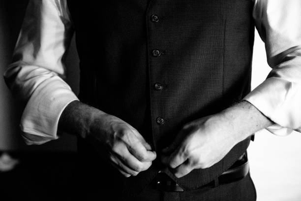 istock The man is wearing a black suit 1199493307