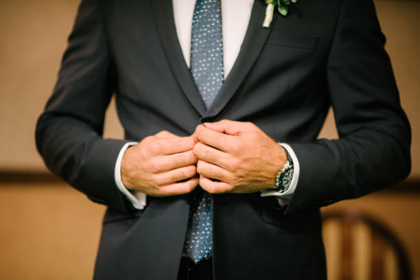 istock The man is wearing a black suit 1199493566