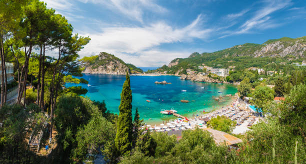 istock Paleokastritsa beach on Corfu 1199495257