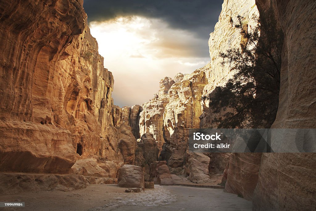 Inside Siq  Famous Place Stock Photo