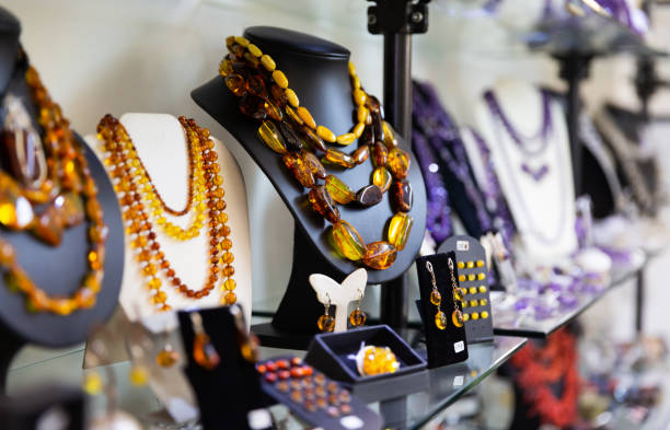 istock Amber necklaces, earrings and pendants 1199500035