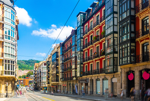 Picturesque streets of the city Bilbao. Bilbao