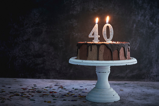 40th Birthday Cake with Chocolate