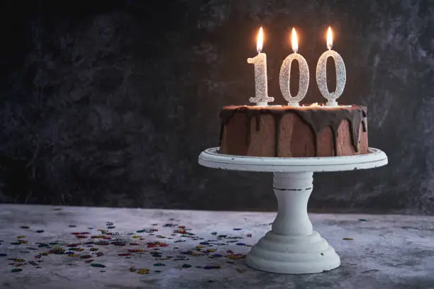 100th Birthday Cake with Chocolate