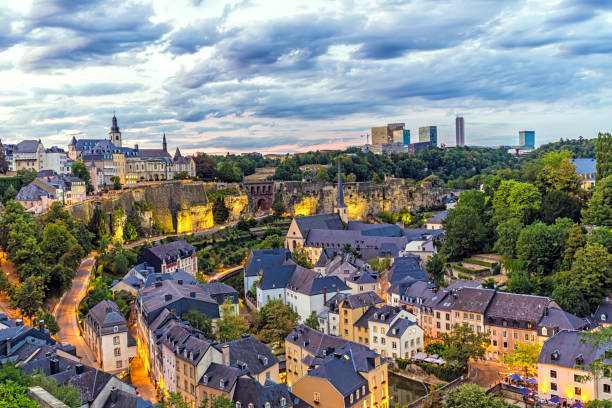 Luxembourg at sunset Luxembourg at sunset luxemburg stock pictures, royalty-free photos & images