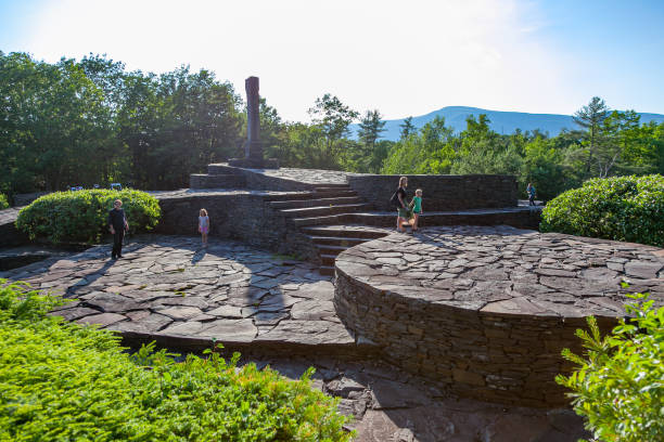 The sprawling grounds and beautiful views of Opus 40 park in Saugerties, in the heart of New York's Hudson Valley.