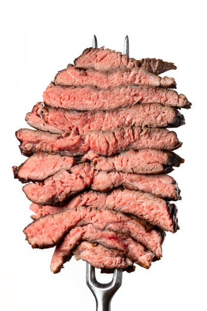 istock slices of a steak on white background 1199507846
