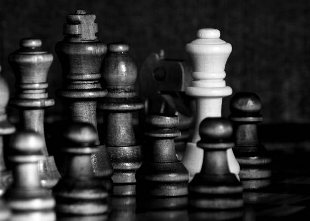 istock Chess photographed on a chessboard 1199510488
