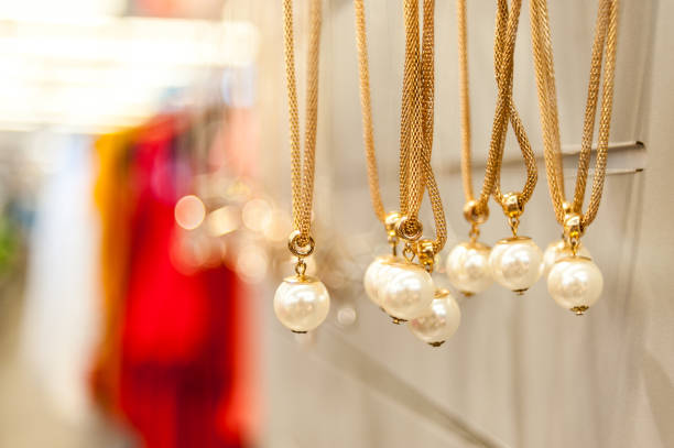 Diamond and stones pendant with gold chain, Indian Traditional Jewellery