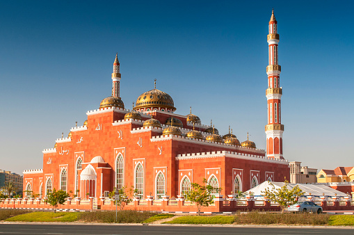 Al Salam Mosque in Al Barsha, Dubai, United Arab Emirates.
