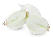 White onion isolated on a white background