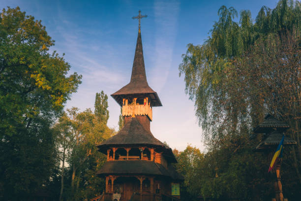 istock Wooden church in Soroca 1199521202