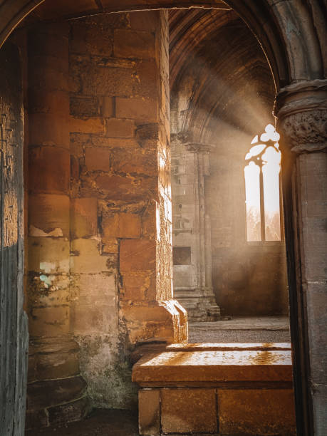 Melrose Abbey in the winter morning light
