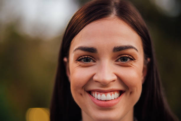 istock Young woman has a beautiful face 1199525570