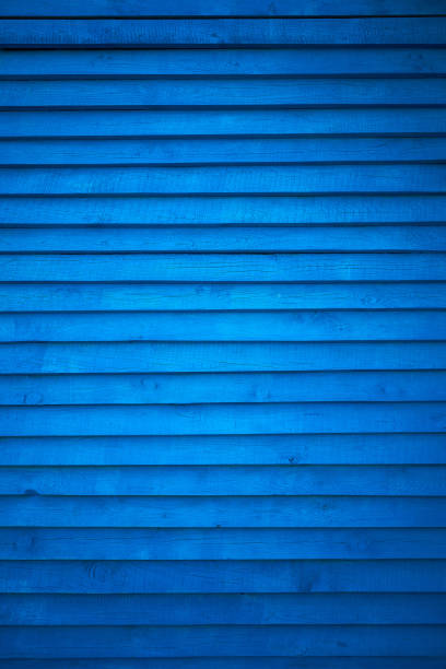 istock Dark blue wooden texture or background. Horizontal boards background. 1199525698