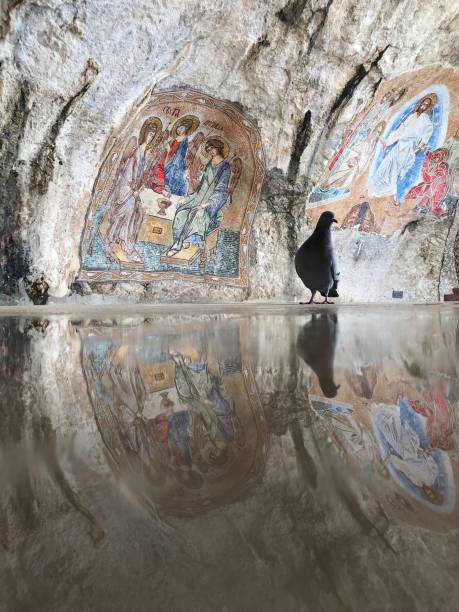 pomba da paz no monastério ortodoxo ostrog - ostrog - fotografias e filmes do acervo