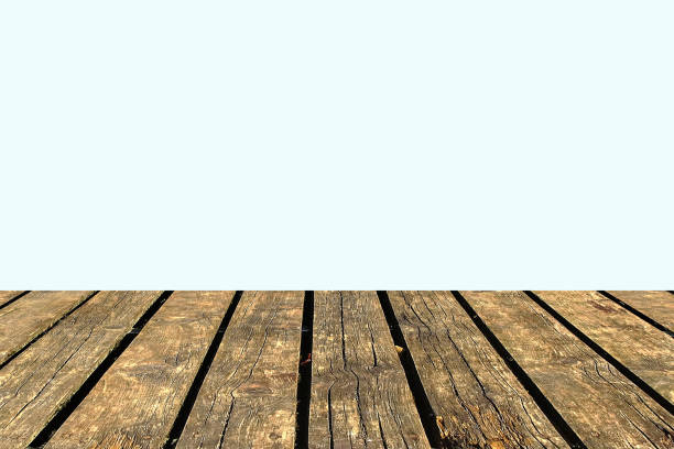 istock 3D rendering,wooden top table on isolated white blackgroud 1199548981